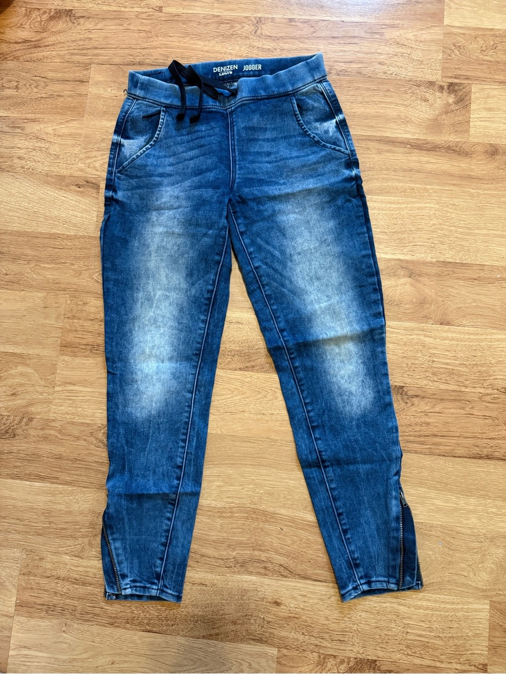 Denizen From Levi’s Women’s Jogger Jeans W24 Blue Stretch Ankle Zip